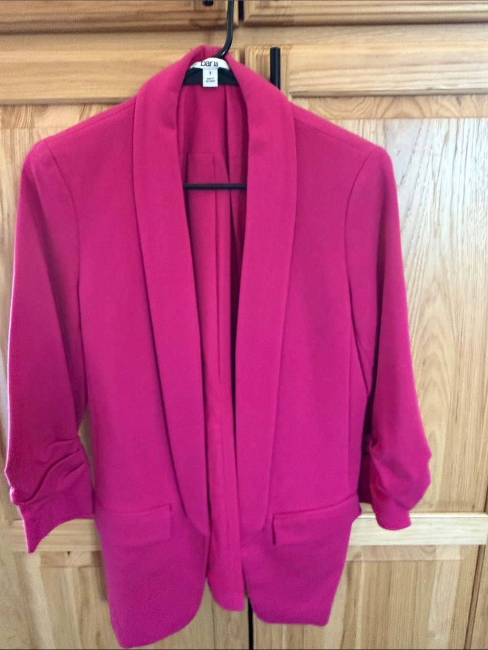 Bar III Hot Pink Open-Front Blazer Jacket